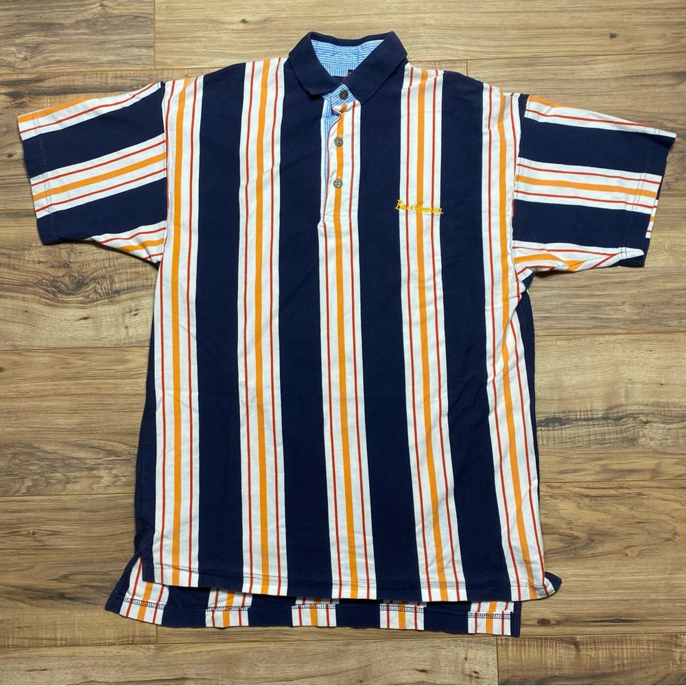 Men’s Vintage 90s Boss America Stripped Polo Shirt